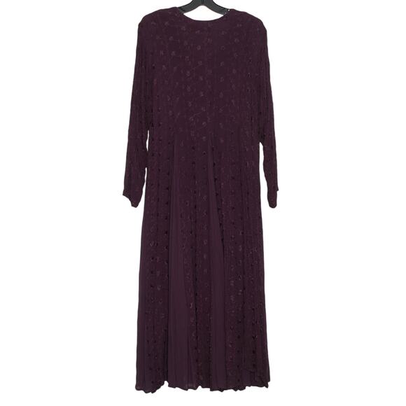 Lola P Vintage Dress Whimsigoth Romantic Ethereal Goth Floral Maxi Purple Small - Picture 2 of 9